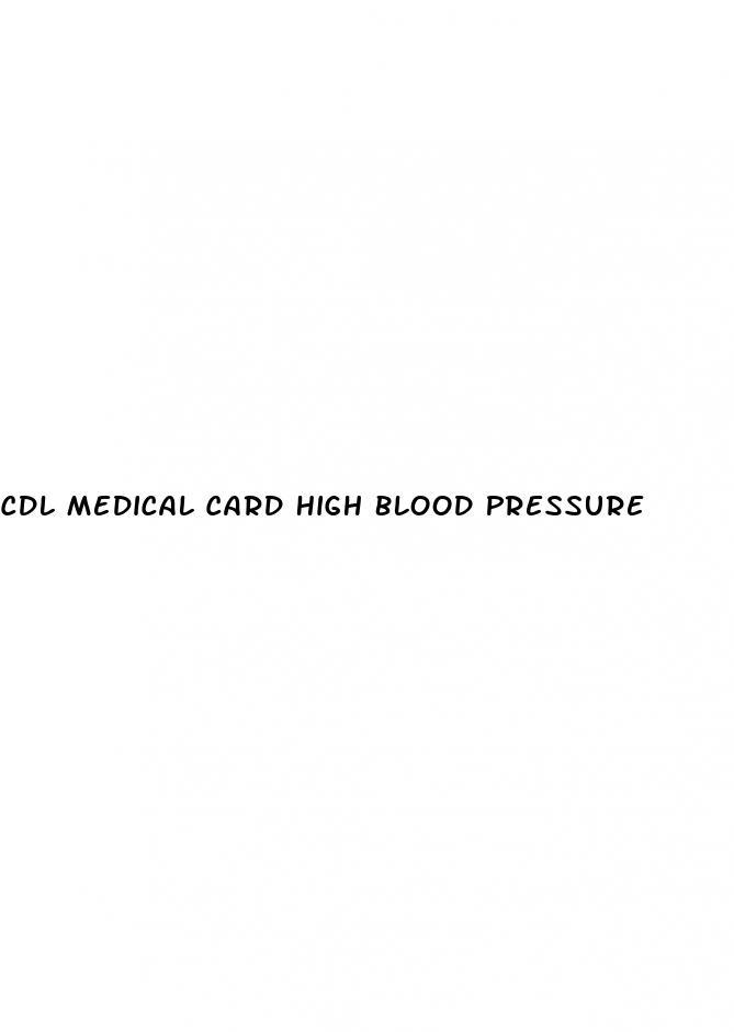 Cdl Medical Card High Blood Pressure