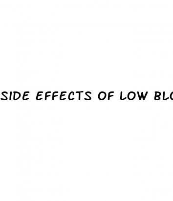 Side Effects Of Low Blood Pressure Medication