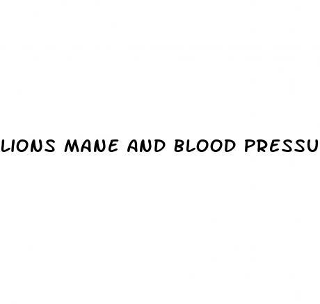 Lions Mane And Blood Pressure Medication
