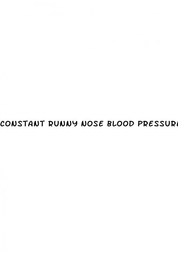 Constant Runny Nose Blood Pressure Medication