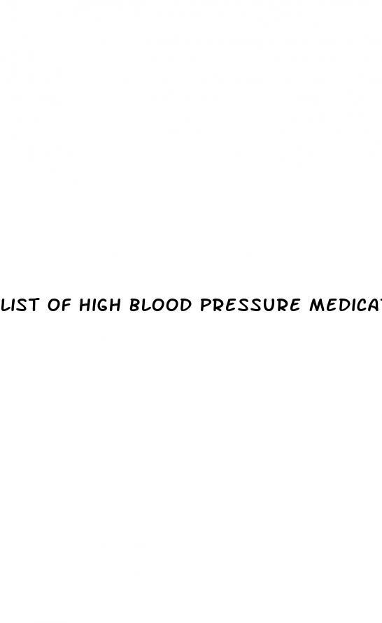 List Of High Blood Pressure Medication Beta Blockers