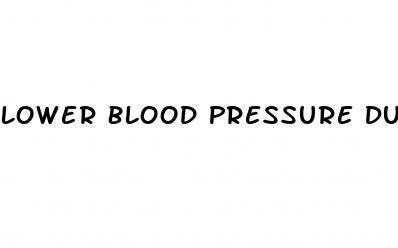 Lower Blood Pressure Due To Medication