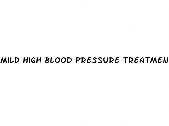 Mild High Blood Pressure Treatment