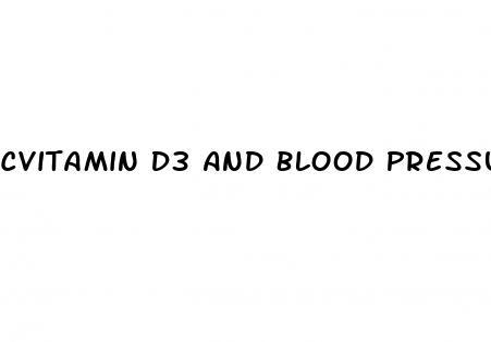 Cvitamin D3 And Blood Pressure Medication