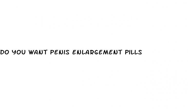 Do You Want Penis Enlargement Pills