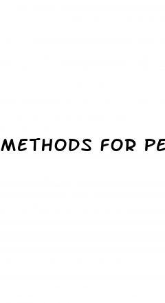 Methods For Penis Enlargement
