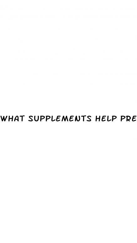 What Supplements Help Premature Ejaculation