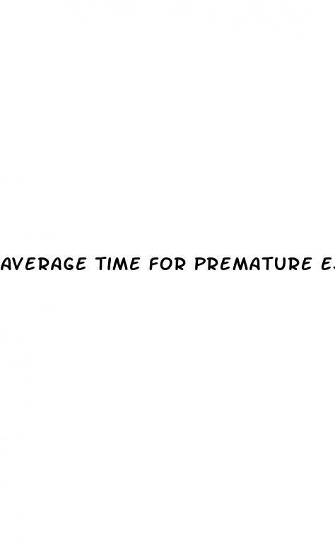 Average Time For Premature Ejaculation
