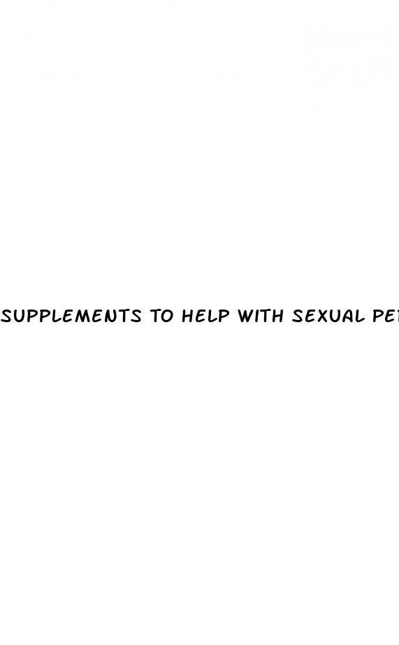 Supplements To Help With Sexual Performance Anxiety