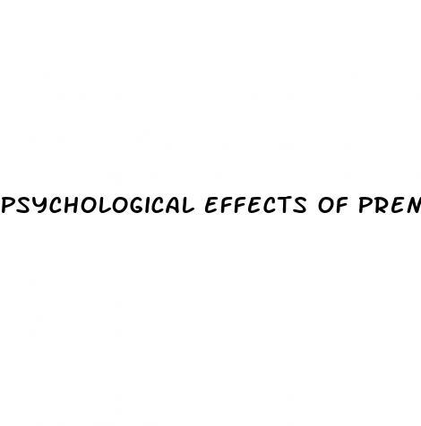 Psychological Effects Of Premature Ejaculation